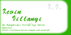 kevin villanyi business card